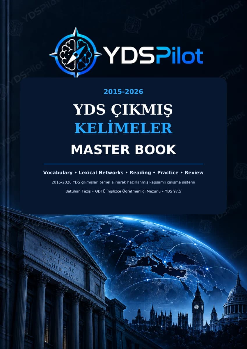YDSPilot 2015–2026 YDS Çıkmış Kelimeler Master Book kapak görseli