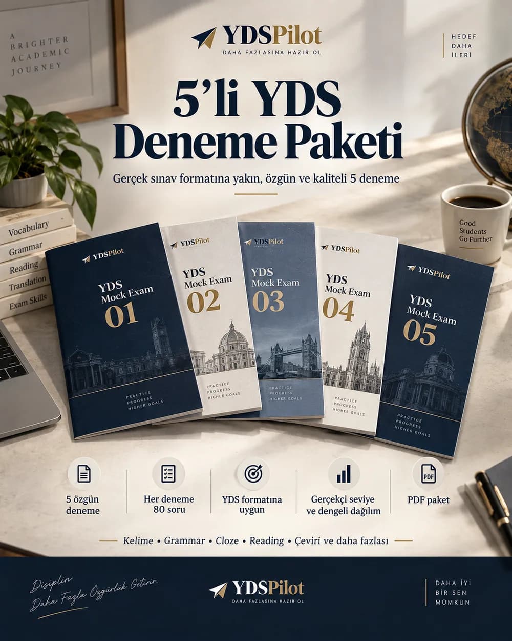 YDSPilot 5'li YDS Deneme Paketi tanıtım görseli