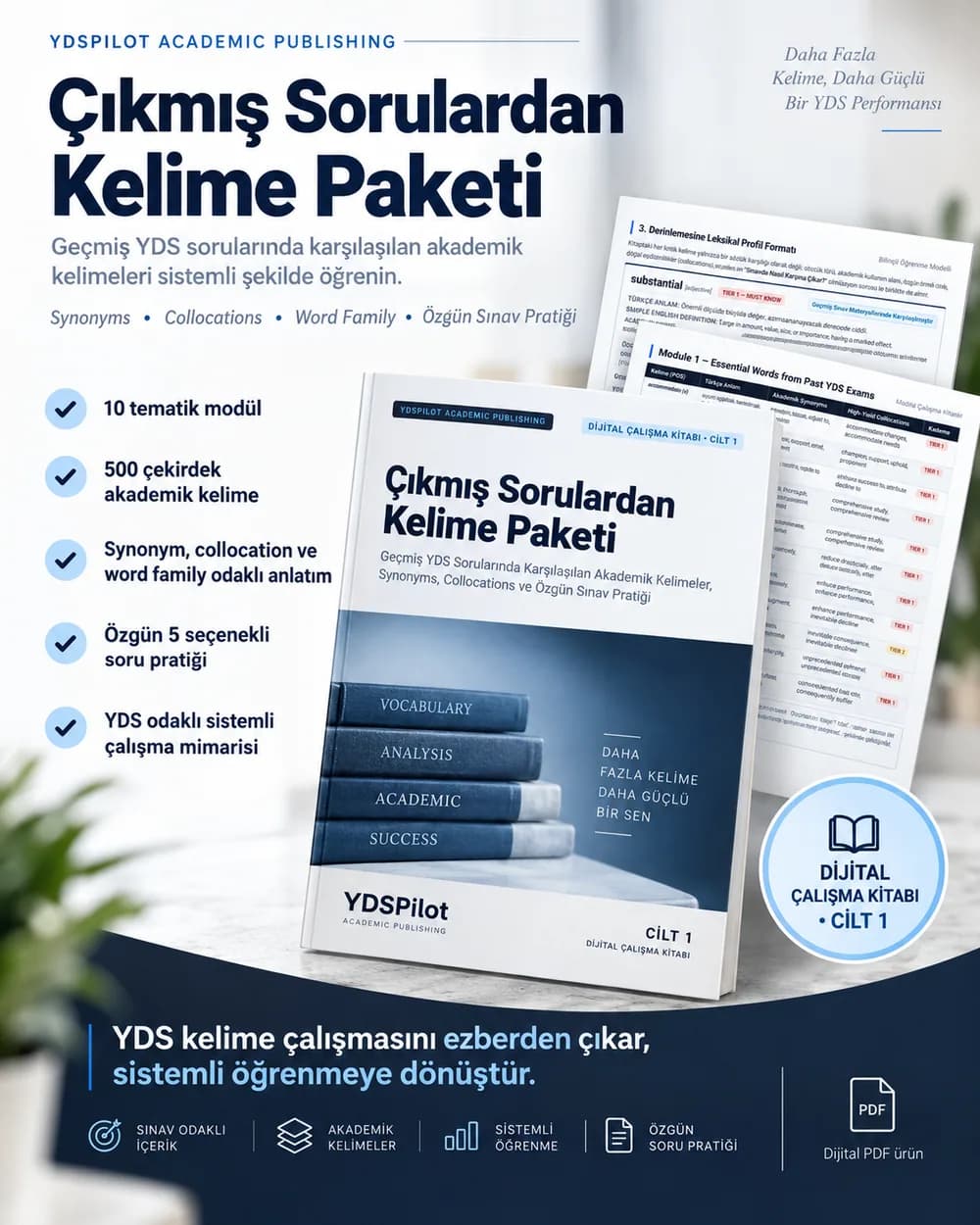 Çıkmış Sorulardan Kelime dijital çalışma paketi tanıtım görseli