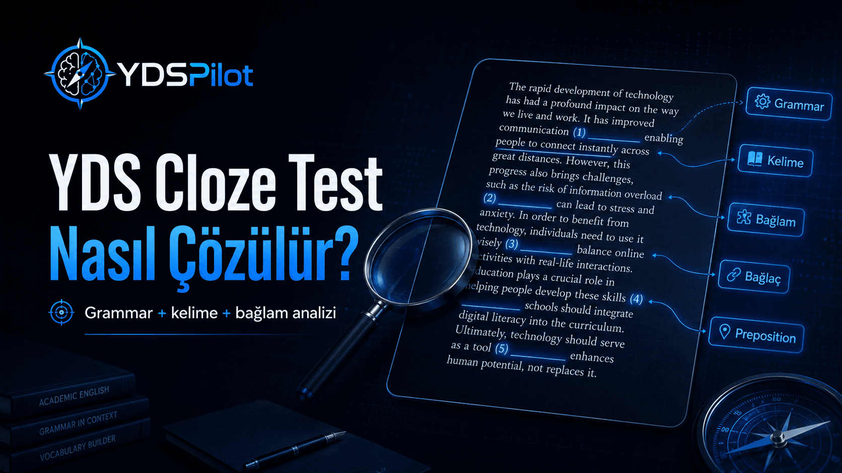 YDS Cloze Test Nasıl Çözülür? 5 Boşlukta Grammar, Kelime ve Bağlam Analizi
