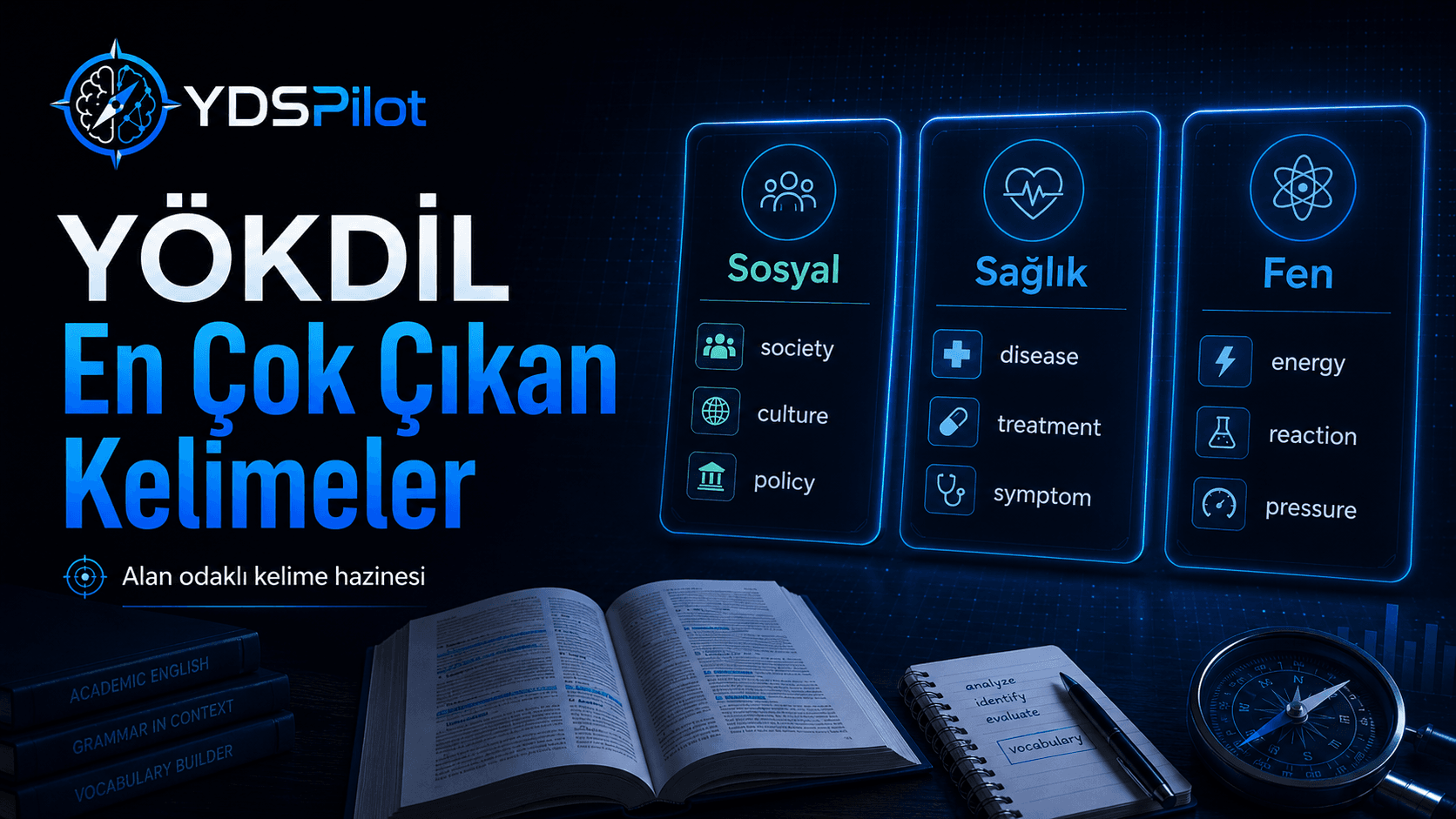 YÖKDİL En Çok Çıkan Kelimeler: Sosyal, Sağlık ve Fen İçin Akademik Kelime Listesi